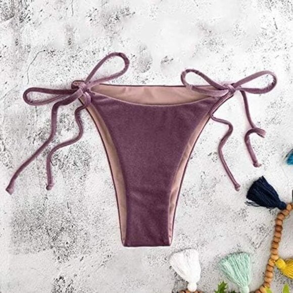 Pilot Active Other - Pilot Active Womens Pink Velvet Bikini Bottoms – Size L, NWOT